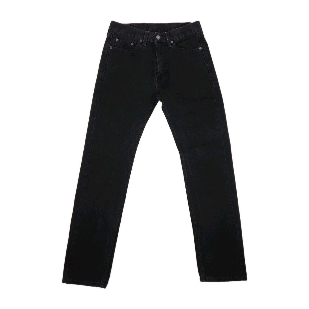 Levi's NWT Men's 505 Regular Straight Leg Jeans Black Cotton 29x34 Grunge Goth